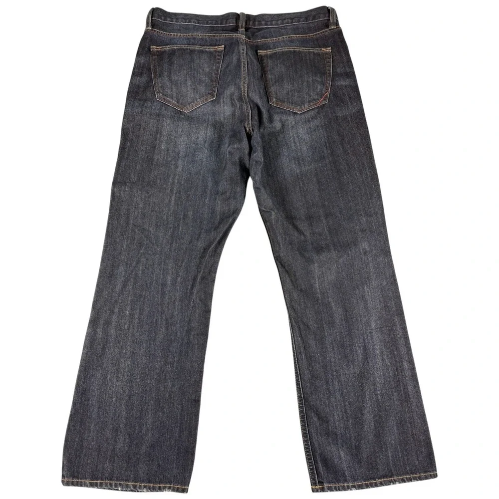 Banana Republic Jeans Men's 35x30 Dark Blue Straight Leg Faded Durable Baggy Y2K